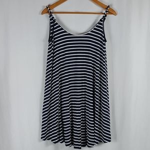 Sunny Girl | Navy/White Striped Swing Dress
